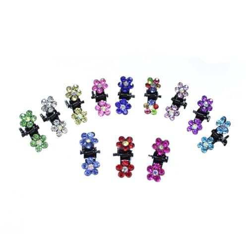 CLISPEED 120 Stück Teiliges Bunte Mädchen Haarklammern mit Blumenmotiv Kleine Haarkrallenclips für Zartes Haar Farbenfrohes Haarzubehör für Einfach zu Befestigen und Langlebig von CLISPEED