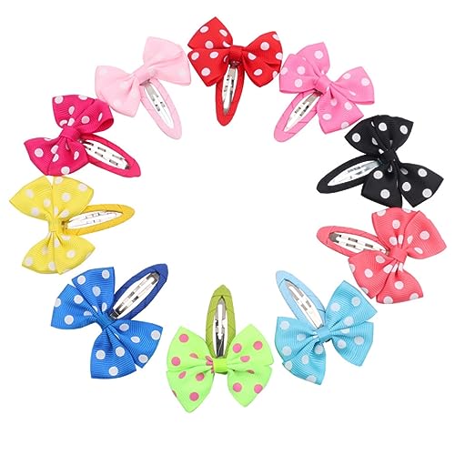 CLISPEED 12Stücke Haarschleifen mit Punkt Bowknot Haarspangen für Zubehör für Junge Mädchen und Gemischte Stile und Farben Perfektes für Verschiedene von CLISPEED