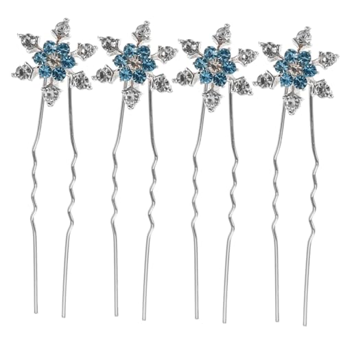 CLISPEED 12stücke Haarnadel Schneeflocke Design Modischer Kopfschmuck Haarschmuck Für Damen Stylische Kopfbedeckung Blau von CLISPEED