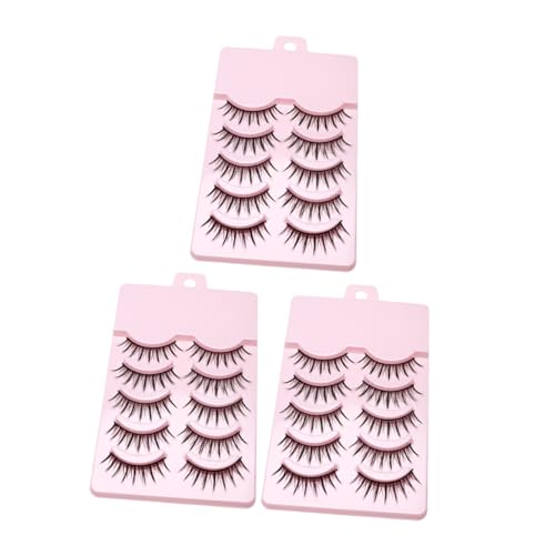 CLISPEED 15 Paare Natürliche Lange Falsche Wimpern Dichte Kreuzweise Verlaufende Spitzen Wiederverwendbare Make Up Erweiterung für Frauen und Mädchen Geeignet für Party Alltag und von CLISPEED