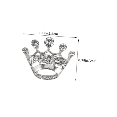 CLISPEED 15 Stück Mini -Kronbrosche Krontiara Revers Pin Tiara -Krone -Brosche Strass-Tiara -Brosche Schmuckkronnadel kleiner Kronenstift mit Strasskrone Kronstift Strasssteine Silber von CLISPEED