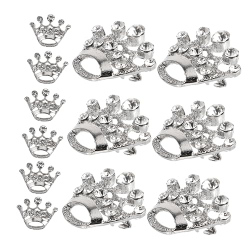 CLISPEED 15 Stück Mini -Kronbrosche Krontiara Revers Pin Tiara -Krone -Brosche Strass-Tiara -Brosche Schmuckkronnadel kleiner Kronenstift mit Strasskrone Kronstift Strasssteine Silber von CLISPEED