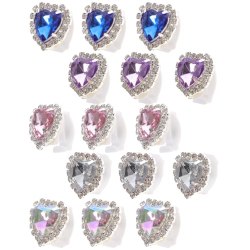 CLISPEED 15 Stück Teiliges Abnehmbare Glasschuhclips mit Strasssteinen Vielseitige Schuhschnallen und Charms zur Dekoration von Damen Sneakers Lederschuhen und Sandalen für Zufällige Farbe von CLISPEED