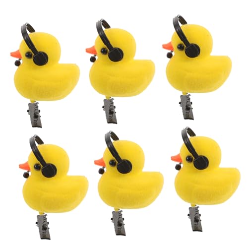 CLISPEED 15stücke Gelbe Enten-haarnadel Enten-haarspangen Cartoon-tier-clips Haaraccessoires Für Mädchen Dekorative Haarspange Gelbe Tierhaarspange Haarspangen Alligator Kawaii von CLISPEED