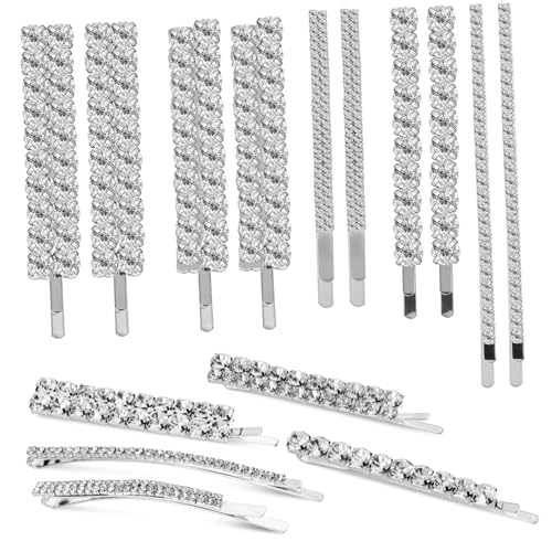 CLISPEED 15 Stück Teiliges Strass Haarklammern für Mädchen Glitzernde Bobby Pins mit Funkelnden Kristallen Leichter Haarschmuck für Hochzeit Vielseitig Einsetzbar und Einfach zu Tragen von CLISPEED