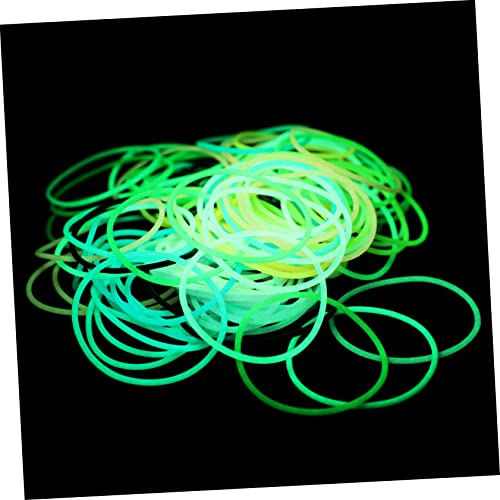 CLISPEED 150 Stück Luminous Silikon Jelly Armbänder Leuchtende Haargummis für Frauen und Mädchen Elastisch Farbenfroh für Nächte und Partys von CLISPEED