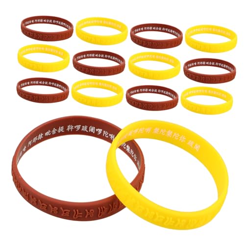 CLISPEED 16stücke Silikonarmbänder Mit Sanskrit-motiv Weiches Und Sanftes Material Für Kulturbegeisterte Dehnbares Band Für Partys Reisen Und Täglichen Gebrauch von CLISPEED
