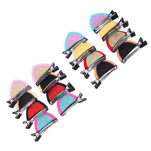 CLISPEED 16 Stück Teiliges Katzenohren Haarspangen für Mädchen Haarklammern Bunte Doppelseitige Haarklammern Fest Haltend Modisches Haarschmuck Geschenk für Frauen und Freundinnen von CLISPEED