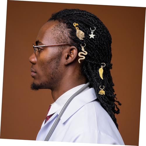 CLISPEED 173 Stück Teiliges Haar Accessoires mit Hohlen Dreadlock Ringen und Haarschmuck Verstellbare Robuste Zopfringe für DIY Frisuren Vielseitig Einsetzbar für Flechtfrisuren und von CLISPEED