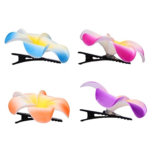 CLISPEED 18 Stück Teiliges Hawaiianische Plumeria Blumen Haarklammern Langlebiger Farblich Sortierter Haarschmuck für Damen für Strandpartys Hochzeiten und Festliche Zufällige Farbe von CLISPEED