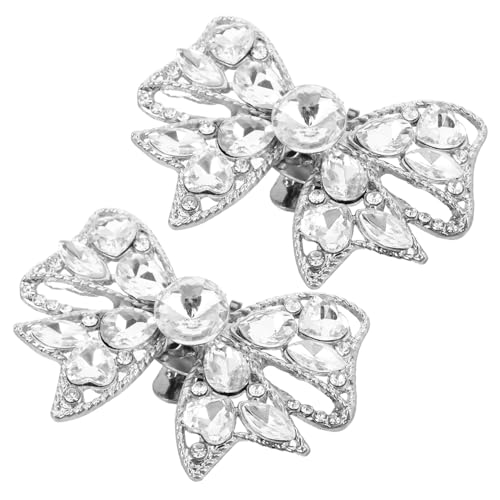 CLISPEED Schuhclips Mit Schleife Und Strass Für Damen Clip-schuhschnallen Mit Kristallen Stilvolle Schuhdekor Für Hochzeit Und Party von CLISPEED