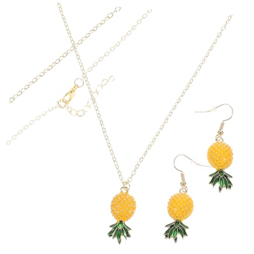 CLISPEED 1Satz Ananasohrringe Halskette für Frauen Süßes Obstdesign für Sommer Leicht Langlebig Geschenkideen CLISPEED 1Satz Ananasohrringe Halskette für Frauen Süßes Obstdesign für Sommer Leicht Langlebig Geschenkideen von CLISPEED