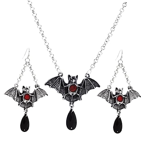 CLISPEED 1Satz Fledermaus Schmuck Vintage Halskette mit Beängstigenden Ohrringen Gothic Design für Halloween Perfektes für Frauen an Feiertagen Dangle Schmuck CLISPEED 1Satz Fledermaus Schmuck Vintage Halskette mit Beängstigenden Ohrringen Gothic Design für Halloween Perfektes für Frauen an Feiertagen Dangle Schmuck von CLISPEED