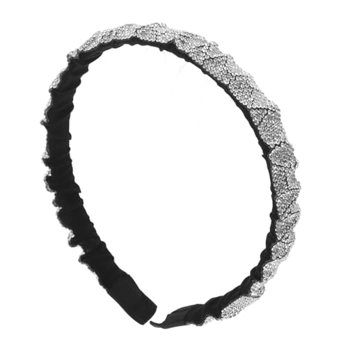 CLISPEED Flanell Haarband Für Mädchen Und Frauen Verstellbar Mit Strasssteinen Stilvolles Kopfaccessoire Komfortabel Und Modisch von CLISPEED