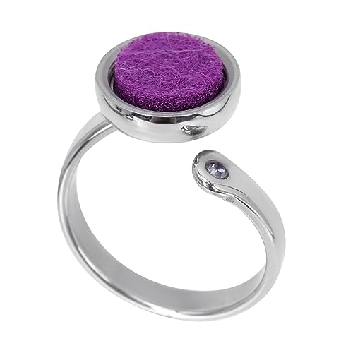 CLISPEED Edelstahl Aromatherapie Ring Für Damen Verstellbar Hohles Design Retro Finger Schmuck 14k Gold Vintage Duft Ringe Für Alltag von CLISPEED