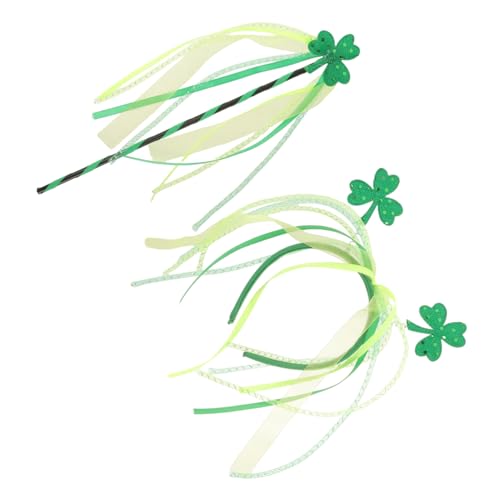 CLISPEED 1satz Patrick's Day Zubehör Dreiblättriger Haarreif Und Zauberstab Für Lustige Kostüme Deko Für Irische Feiern Und Partys Wiederverwendbar Und Für Altersgruppen von CLISPEED
