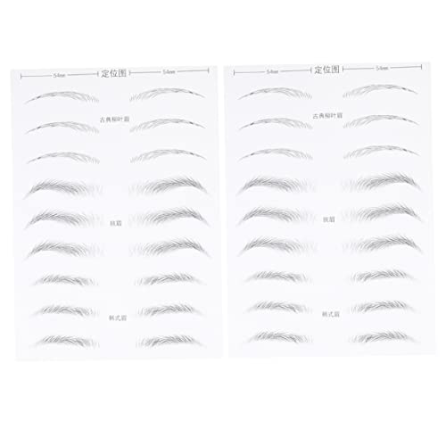 CLISPEED 2 Blätter Wasserdichte Augenbrauen Aufkleber für Haarähnlichen Augenbrauen Tattoos Mixed Style Einfach Anzuwenden von CLISPEED