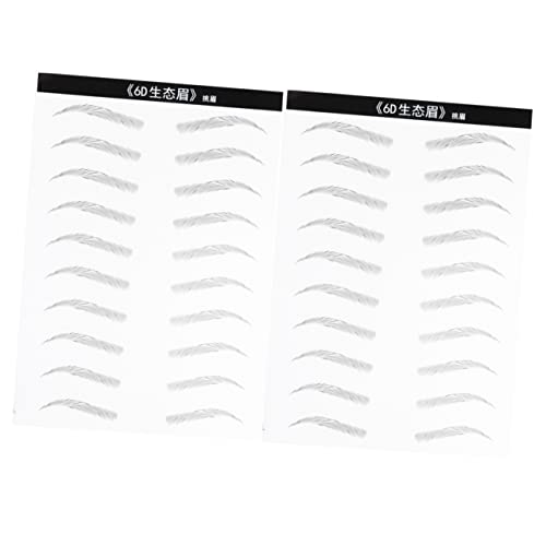 CLISPEED 2 Blätter Wasserdichte Augenbrauen Aufkleber für Haarähnlichen Simulierenden Augenbrauen von CLISPEED