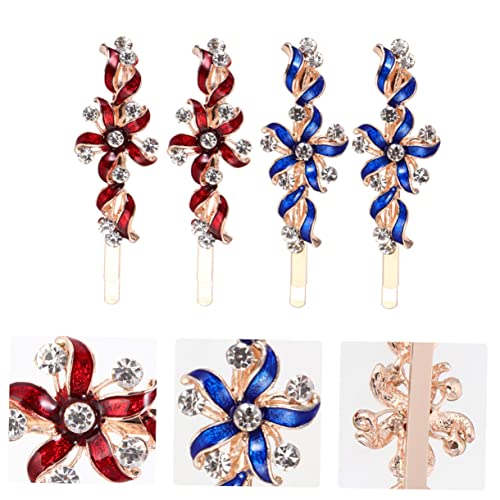 CLISPEED 2 Paare Blume Haarnadeln Haarklammern für Frauen Legierung Haar Clips für Partys Hochzeiten und Alltag von CLISPEED
