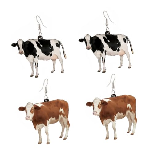CLISPEED 2 Paare Kuh Ohrringe Damen Cartoon Hängende Ohrschmuck Niedlich Leicht Allergikerfreundlich Modeaccessoire für Frauen Party CLISPEED 2 Paare Kuh Ohrringe Damen Cartoon Hängende Ohrschmuck Niedlich Leicht Allergikerfreundlich Modeaccessoire für Frauen Party von CLISPEED