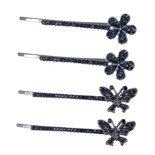 CLISPEED 2 Paare Retro Haarklammern Damen Vintage Seitenclips mit Strasssteinen Eleganter Haarschmuck für Hochzeit Party und Besondere Anlässe von CLISPEED