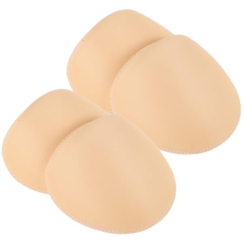 CLISPEED 2 Paare Schulterpolster Dicke Selbstklebende Atmungsaktive Schwammpolster für Damen für Schräg und Niedrig Geschnittene Oberteile Beige von CLISPEED