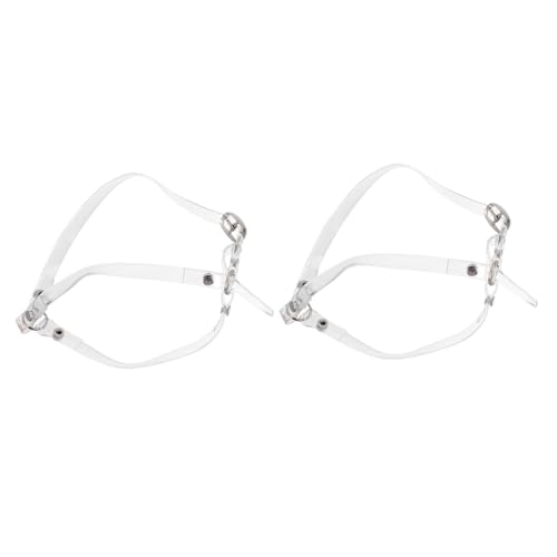 CLISPEED 2 Paare Transparente Anti rutsch High Heels Schuhriemen aus PU Material mit Metallverschluss Verstellbare Schnürsenkel für Damen Pumps und Absätze Rutschfeste Fußfixierung von CLISPEED