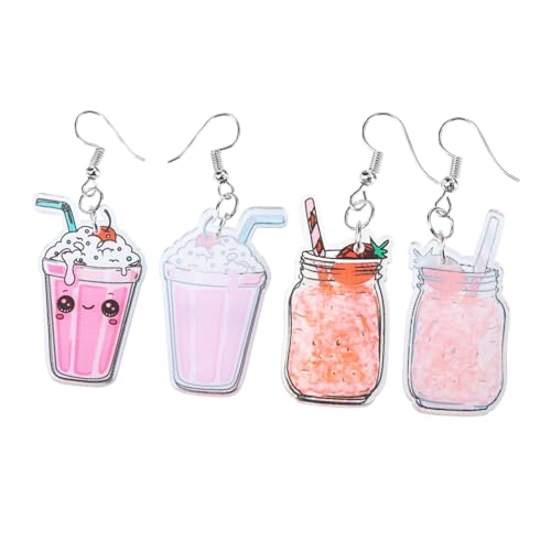 CLISPEED 2paare Flaschen Ohrringe Kreativer Hänger Flaschen Ohrringe Zubehör Trinkflasche Schmuck Dekor Entzückender Ohrschmuck von CLISPEED