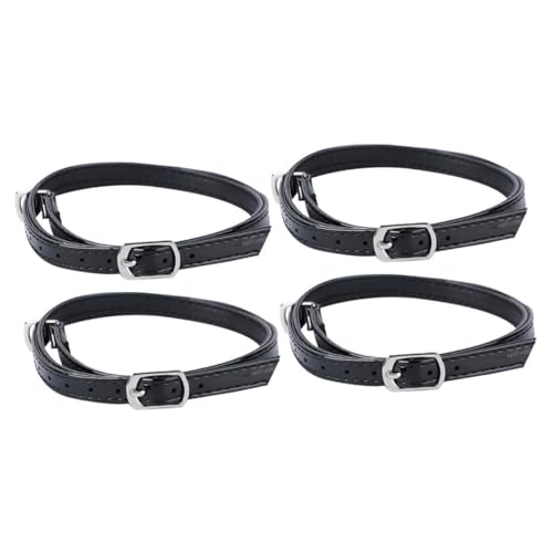 CLISPEED 2 Paare Verstellbare Schuhriemen für Damen High Heels Abnehmbare Strapazierfähige PU Anti rutsch Absätze Praktische Knöchelriemen in Spiegel schwarz Verhindern Fersenrutschen von CLISPEED