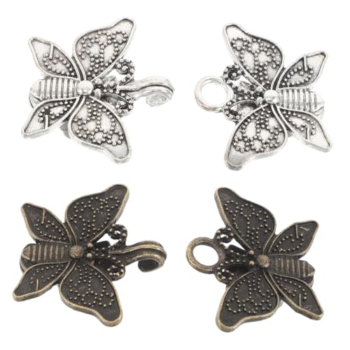 CLISPEED 2 Paare Vintage Metall Sweater Clips Teiliges für Cardigans und Pullover Abnehmbare Schalschnallen für Taillierung Broschen Antikem Silber und Bronze CLISPEED 2 Paare Vintage Metall Sweater Clips Teiliges für Cardigans und Pullover Abnehmbare Schalschnallen für Taillierung Broschen Antikem Silber und Bronze von CLISPEED