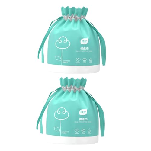 CLISPEED 2 Rollen Einweg gesichtstücher Baumwoll weich pro Nass Trockenanwendung Make up entferner für Damen Sanftes Reinigungstuch für Haushalt Kosmetikstudio und Spa von CLISPEED