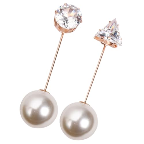 CLISPEED 2 STÜCK Retro Perlen Broschen Damen Metall Anstecknadeln für Kleidung Fünfblüten Designs und Zarte Broschennadeln für Schals und Blusen von CLISPEED