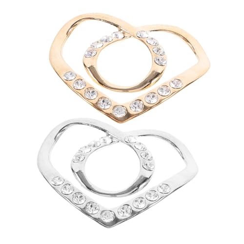 CLISPEED 2 STÜCK Schalhalter Herzform mit Antirutschfunktion Modische Knotenschnalle für Seidenschals Vielseitiger Halter für Kleidung Blusen und Tücher Stilvolle Dekoration für Damen von CLISPEED