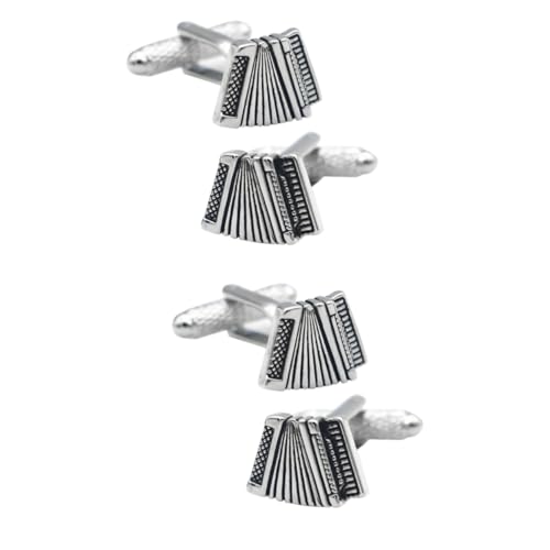 CLISPEED 2 Sätze Herren Manschettenknöpfe Reinem Kupfer Klassische Akkordeon Design Für Business Und Festliche Anlässe Perfektes Für Männer Ehemänner Und Väter 2 Stück * 2 von CLISPEED