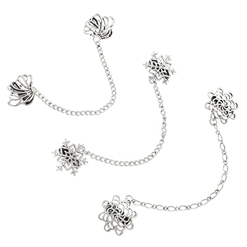 CLISPEED 2 Sätze Vintage Teiliges Broschen Für Hemdkragen Ketten Pins Vielseitig Einsetzbar Für Anzüge Schals Und Accessoires 3 Stück * 2 von CLISPEED