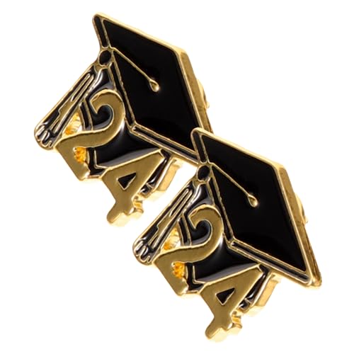 CLISPEED 2 Stck Doktorhut Broschen Metall Anstecknadeln Abschlusskappen Schmuck für Kleidung Taschen Schals Langlebig und Dekorativ für Absolventen und Feiern von CLISPEED