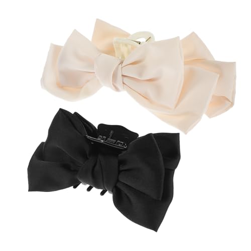 CLISPEED 2 Stck Große Haarklammer mit Schleifen Stabile Kieferhaarklammer für Dickes und Dünnes Haar Leichter Haarclip für Damen Sicherer bei Alltag und Besonderen Anlässen von CLISPEED