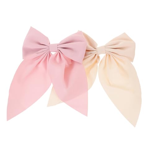 CLISPEED 2 Stck Große Haarschleifen Haarspangen für Mädchen Leichte Robuste Schleifenclips für Hochzeit Geburtstag Party Wiederverwendbar und Dekorativ Geeignet für Zöpfe und Glattes Haar von CLISPEED