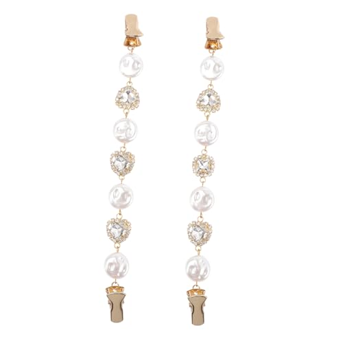 CLISPEED 2 Stück Barock Perlen Cardigan Clips Broschen für Damen Schal und Pullover Clips Leichte Stilvolle Anstecknadeln für Strickjacken und Mäntel Vielseitig Einsetzbar von CLISPEED