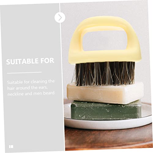 CLISPEED 2 Stück Bartbürste Männer mit Ergonomischem Griff Robuste Borsten für Geschnittene Haare Vielseitige Bartpflegebürste zur Reinigung von Hals und Gesicht Langlebiges Styling tool von CLISPEED