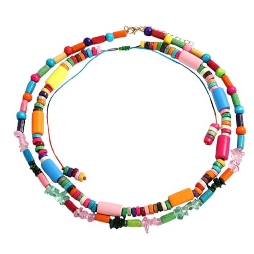 CLISPEED 2 Stück Bohemian Halskette Holzperlen Teiliges Handgewebtes Schmuckset für Damen für Sommerpartys und Festliche Anlässe Elegantes Ethno Design für CLISPEED 2 Stück Bohemian Halskette Holzperlen Teiliges Handgewebtes Schmuckset für Damen für Sommerpartys und Festliche Anlässe Elegantes Ethno Design für von CLISPEED