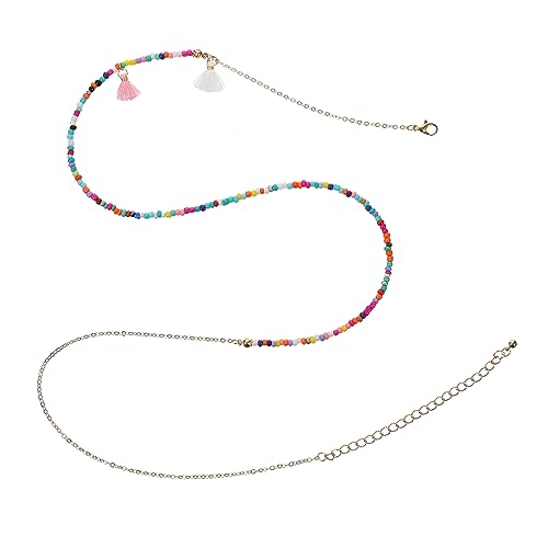 CLISPEED 2 Stück Bunte Perlen Body Chains Taillengürtel Boho Stil Bauchketten aus Hochwertigen Materialien Vielseitig Kombinierbar für Damen Eleganter Körperschmuck von CLISPEED