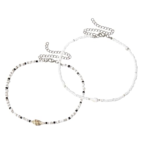 CLISPEED 2 Stück Choker Halskette mit Bunten Perlen Handgefertigter Boho Schmuck für Sommer für Strandtage und Besondere Anlässe CLISPEED 2 Stück Choker Halskette mit Bunten Perlen Handgefertigter Boho Schmuck für Sommer für Strandtage und Besondere Anlässe von CLISPEED