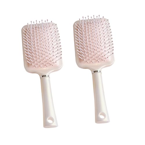 CLISPEED 2 Stück Damen Haarbürsten mit Massagekopf Elastische Entwirrungsbürste für Langes Haar Angenehme Kopfhautmassage Praktische Paddle Brushes in Champagnergold für Frauen und Mädchen von CLISPEED