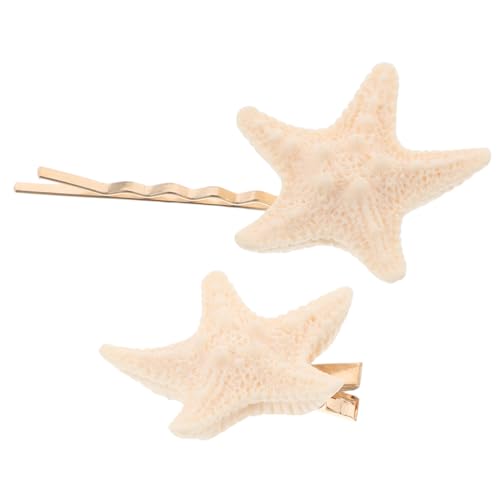 CLISPEED 2 Stück Dekorative Haarklammern Sternform Vielseitige Haarspangen für Damen und Mädchen als Ponyclip oder Seitliche Haaraccessoires von CLISPEED