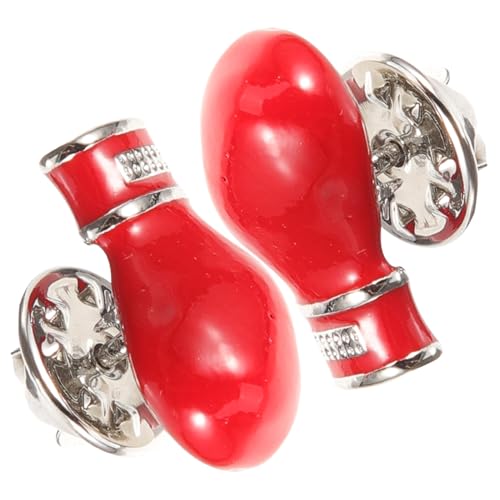 CLISPEED 2 Stück Dekorative Metall Broschen Boxhandschuhe Stilvolle Anstecknadeln für Herren Sportliches Design Langlebig und Modisch für Kleidung und Accessoires von CLISPEED