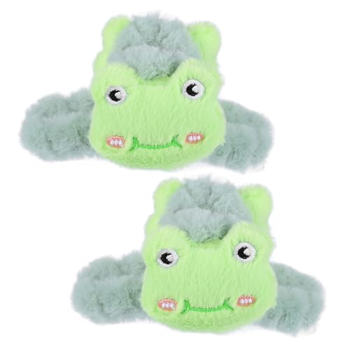 CLISPEED 2 Stück Flauschige Haarklammern für Dickes Haar Große Plüsch Kralle Clips Damen Haarstyling Zubehör Tragbar für Reisen Bezauberndes von CLISPEED