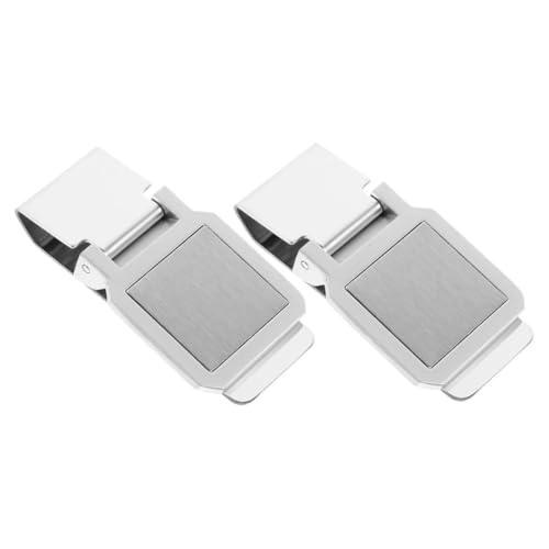 CLISPEED 2stücke Metall-geldscheinklammern Tragbare Geldklammern Aus Edelstahl Praktische Befestigungsklammern Für Scheine Und Dokumente Kleine Geldklammern Für Draußen Vielseitige Geldaufb von CLISPEED