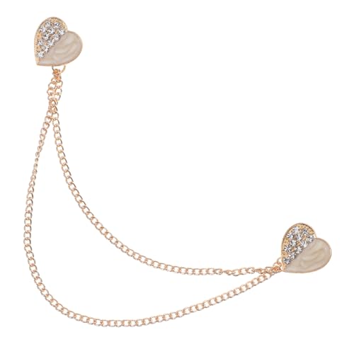 CLISPEED 2 Stück Glitzernde Brosche mit Kettenanhänger für Damen Anstecknadel für Anzug Mantel Schal Cardigan von CLISPEED