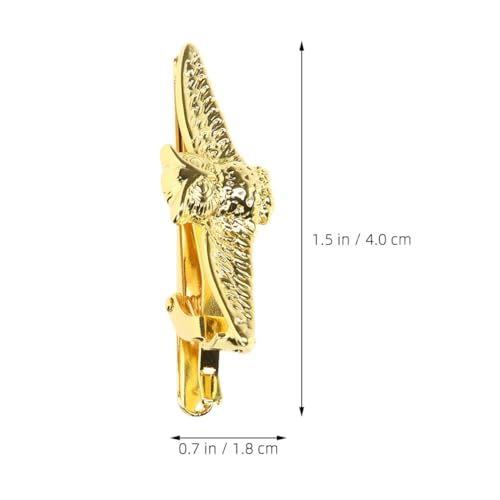 CLISPEED 2 Stück Goldene Krawattenklammer für Herren aus Zinklegierung Business Krawattennadel für Hochzeit Meeting Formelle Anlässe Stilvoll und Sicher Befestigend von CLISPEED